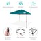 Best Choice Products 8x8ft Easy Setup Pop Up Canopy w/ 1-Button Setup, Wheeled Case, 4 Weight Bags